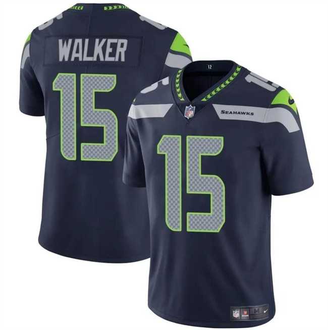 Men & Women & Youth Seattle Seahawks #15 P.J. Walker Navy Vapor Limited Football Stitched Jersey->seattle seahawks->NFL Jersey